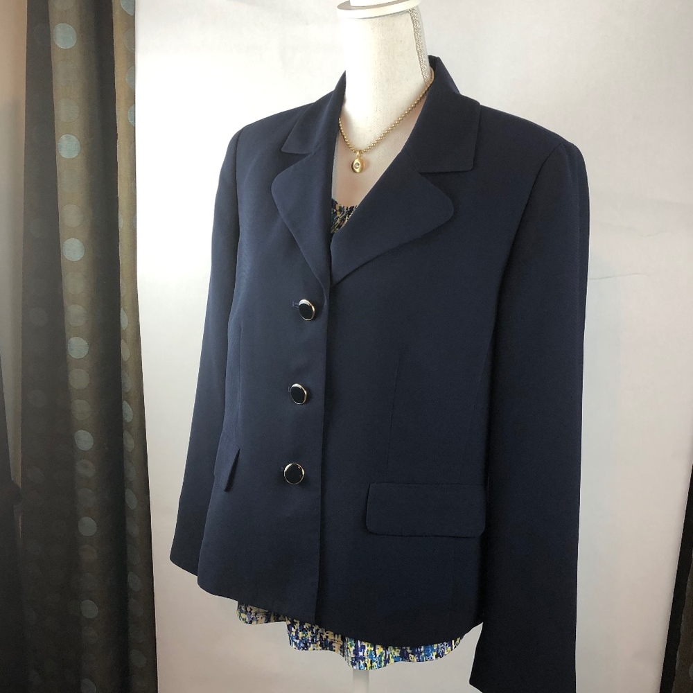 Jones Studio Navy Blue Blazer Size 14